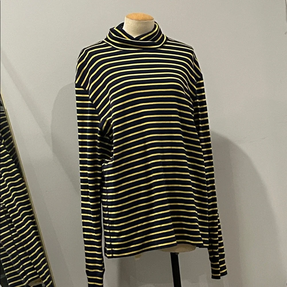 J.‎ Crew Heritage brushed rib-knit turtleneck in stripe